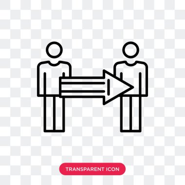 Vektör simgesi üzerinde şeffaf arka plan izole klonlama, klonlama logo tasarım