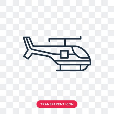 Saydam arka plan üzerinde helikopter logo tasarımı izole helikopter vektör simgesi