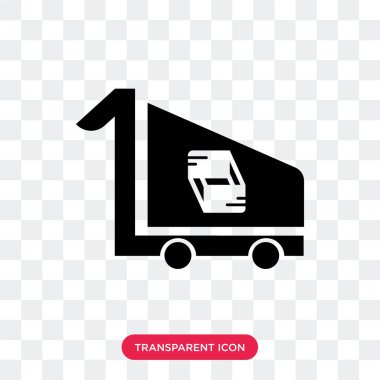 Saydam arka plan üzerinde arabası izole arabası vektör simgesi 