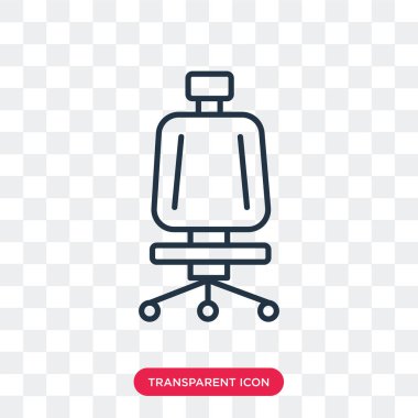 Saydam arka plan üzerinde koltuk logo tasarımı izole koltuk vektör simgesi