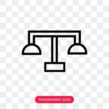 Saydam arka plan üzerinde denge izole denge vektör simgesi 