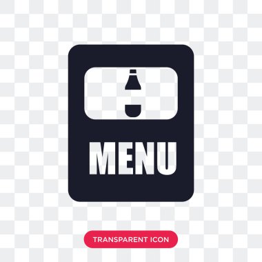 saydam arka plan üzerinde menü logo d izole menü vektör simgesi