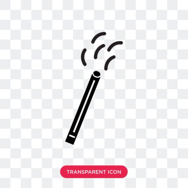 Vektör simgesi üzerinde şeffaf arka plan izole sigara, Sigara 