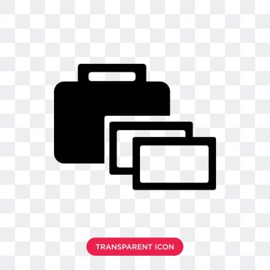 Saydam arka plan üzerinde Suitcas izole bavul vektör simgesi