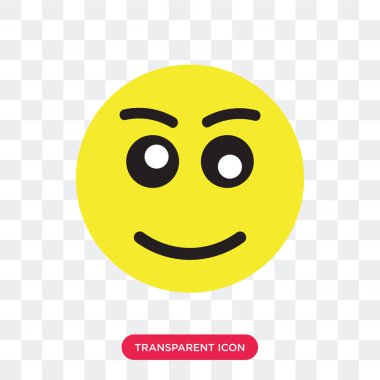 Saydam arka plan üzerinde gülümseme logo izole gülümseme vektör simgesi