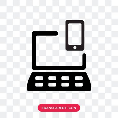 Saydam arka plan üzerinde aygıtları izole aygıtları vektör simgesi 