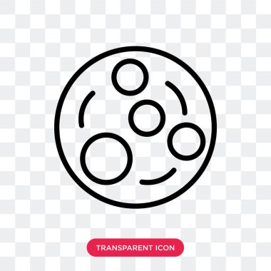 Saydam arka plan üzerinde Moon logosu d izole ay vektör simgesi