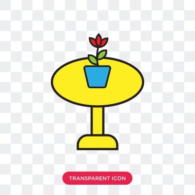 Saydam arka plan üzerinde tablo logo izole tablo vektör simgesi