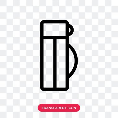 Saydam arka plan üzerinde termo lo izole termo vektör simgesi