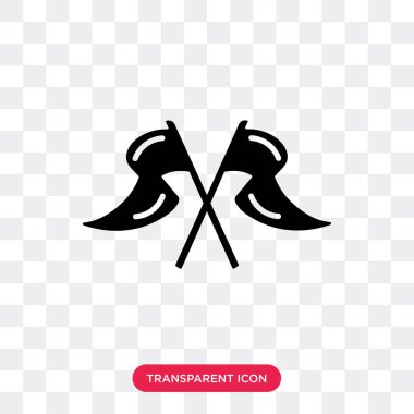 İki bayrak şeffaf arka plan üzerinde iki Fl izole simge vektör