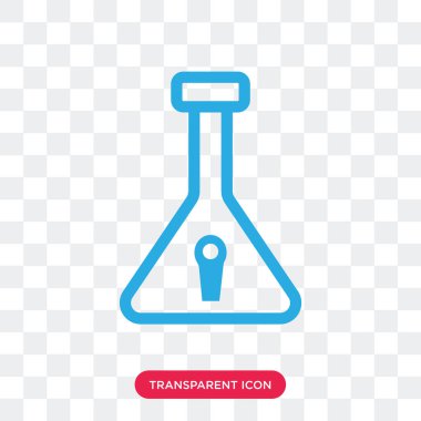 Şeffaf arka plan üzerinde Flask logo izole şişesi vektör simgesi