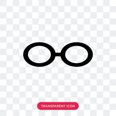 Okuma gözlük vektör simgesi üzerinde şeffaf adam izole