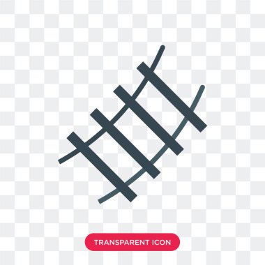 Saydam arka plan üzerinde demiryolu logosu d izole demiryolu vektör simgesi