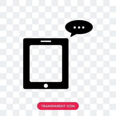 Telefon vektör simgesi üzerinde şeffaf arka plan izole iletide,