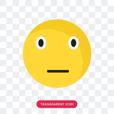 Saydam arka plan üzerinde Sc izole şüpheci gülümseme vektör simgesi