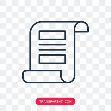 Saydam arka plan üzerinde kağıt logo tasarımı izole kağıt vektör simgesi