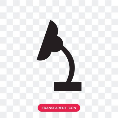 Saydam arka plan üzerinde Resepsiyon l izole Resepsiyon lambası vektör simgesi