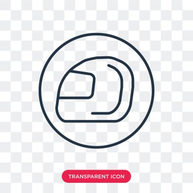 Saydam arka plan üzerinde kask logo tasarımı izole kask vektör simgesi