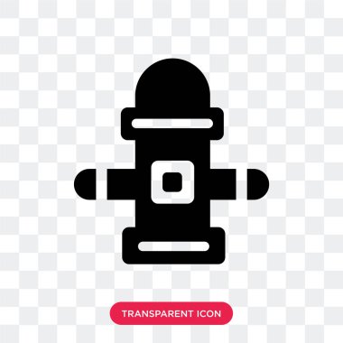 Saydam arka plan üzerinde hidrant izole hidrant vektör simgesi 