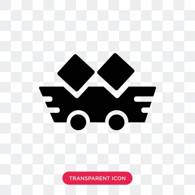 Saydam arka plan üzerinde koni logosu d izole koni vektör simgesi