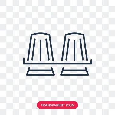 Saydam arka plan üzerinde koltuk logo tasarımı izole koltuk vektör simgesi