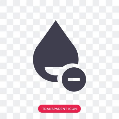 Saydam arka plan üzerinde kan logo izole kan vektör simgesi