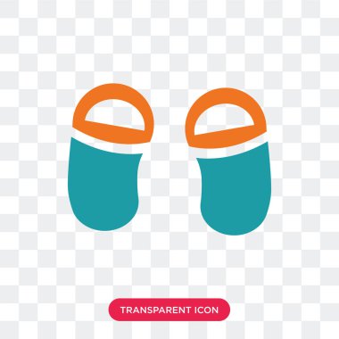 Saydam arka plan üzerinde Flip izole vektör simge Flip flop 