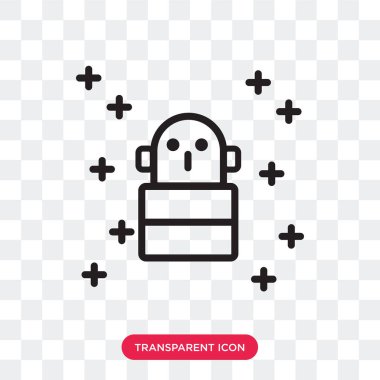 İzole canavar vektör simge şeffaf arka plan üzerinde canavar 