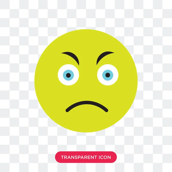 Angry vector icon isolated on transparent background, Angry logo