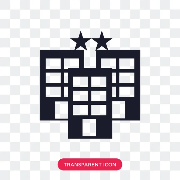 Icono del vector del hotel aislado sobre fondo transparente, logotipo del hotel — Vector de stock