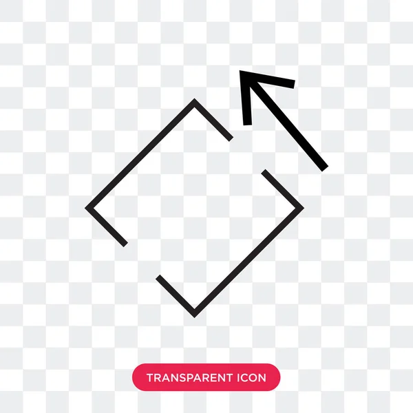 Icono de vector cuadrado aislado sobre fondo transparente, Square lo — Archivo Imágenes Vectoriales