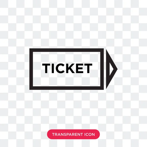 Ícone de vetor de ingresso isolado em fundo transparente, Ticket lo —  Vetores de Stock