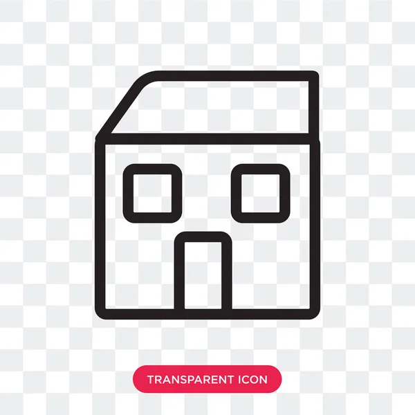 House vector icon isolated on transparent background, House logo — Stock Vector