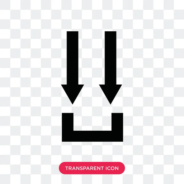 Télécharger icône vectorielle isolée sur fond transparent, Downloa — Image vectorielle