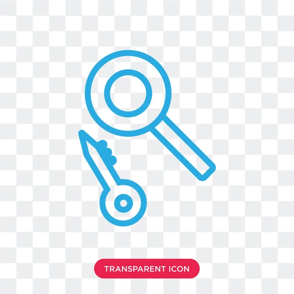 Loupe vector pictogram geïsoleerd op transparante achtergrond, Loupe logo — Stockvector
