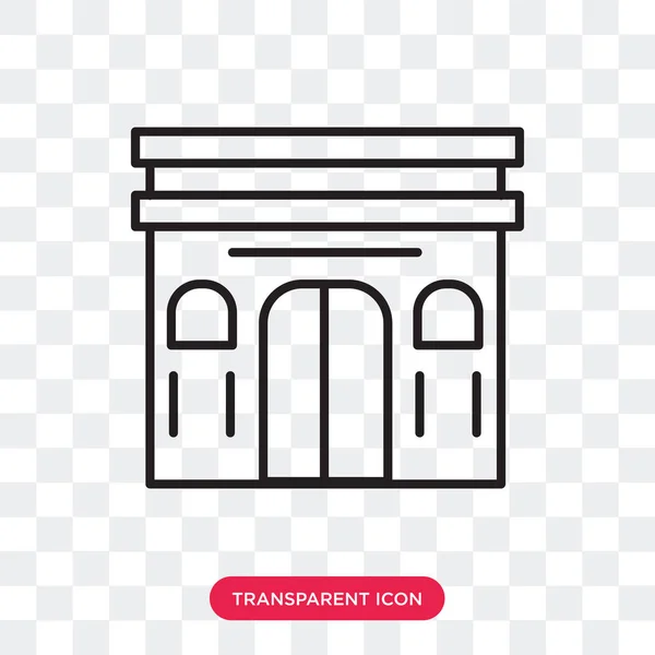 Icona vettoriale Arc de triomphe isolata su sfondo trasparente, disegno logo Arc de triomphe — Vettoriale Stock