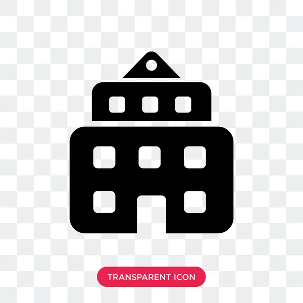 Apartment vector icon isolated on transparent background, Apartm — Stock Vector