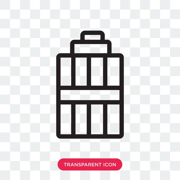 Garbage vector icon isolated on transparent background, Garbage — Stock Vector