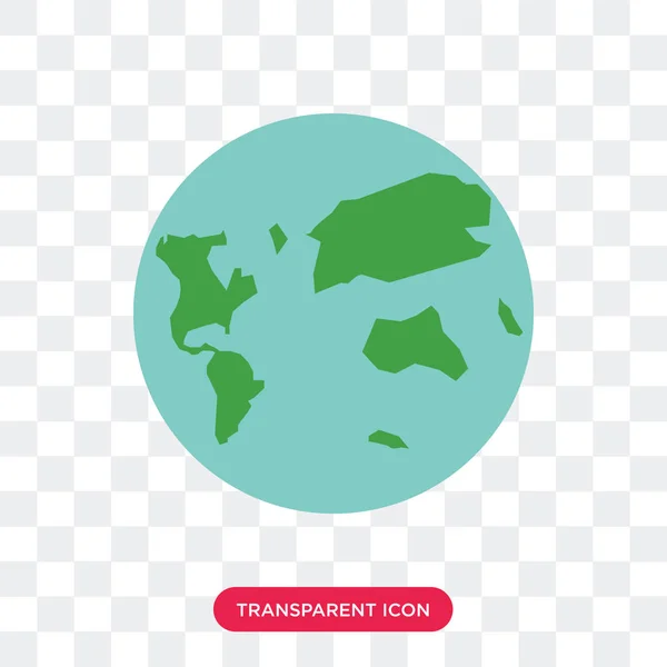 World map vector icon isolated on transparent background, World — Stock Vector