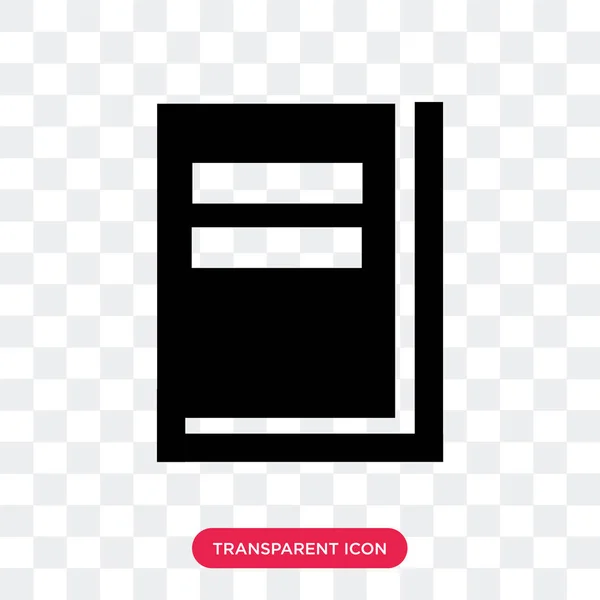 Hard Cover Book vector icon isolated on transparent background, — Stock Vector