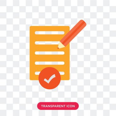 Saydam arka plan üzerinde onay izole onay listesi vektör simgesi