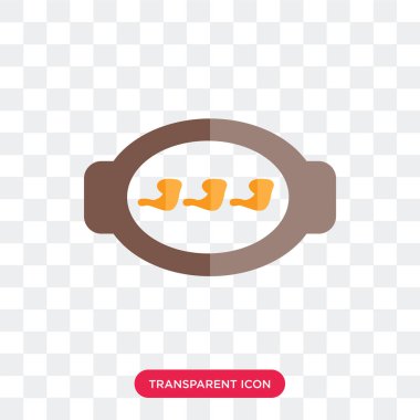 Saydam arka plan üzerinde tandır izole tandır vektör simgesi