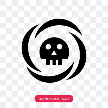 Saydam arka plan üzerinde ölüm logo izole ölüm vektör simgesi