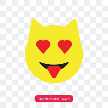 Saydam arka plan üzerinde kedi logo des izole kedi vektör simgesi