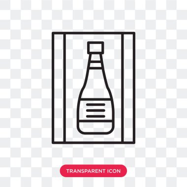 Saydam arka plan üzerinde Champa izole şampanya vektör simgesi