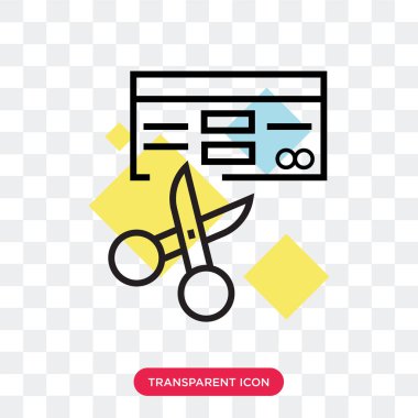 Saydam arka plan üzerinde kesim araba izole kesim kartı vektör simgesi