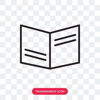 Saydam arka plan üzerinde kitap logo d izole kitap vektör simgesi