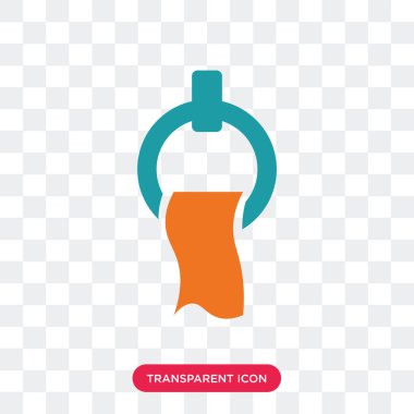 Saydam arka plan üzerinde havlu logo izole havlu vektör simgesi