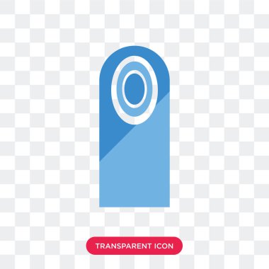 İnsan parmak izi vektör simgesi üzerinde şeffaf arka plan izole