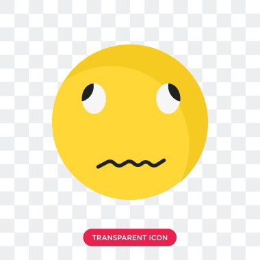 Saydam arka plan üzerinde hasta izole gülümsemek vektör simgesi 